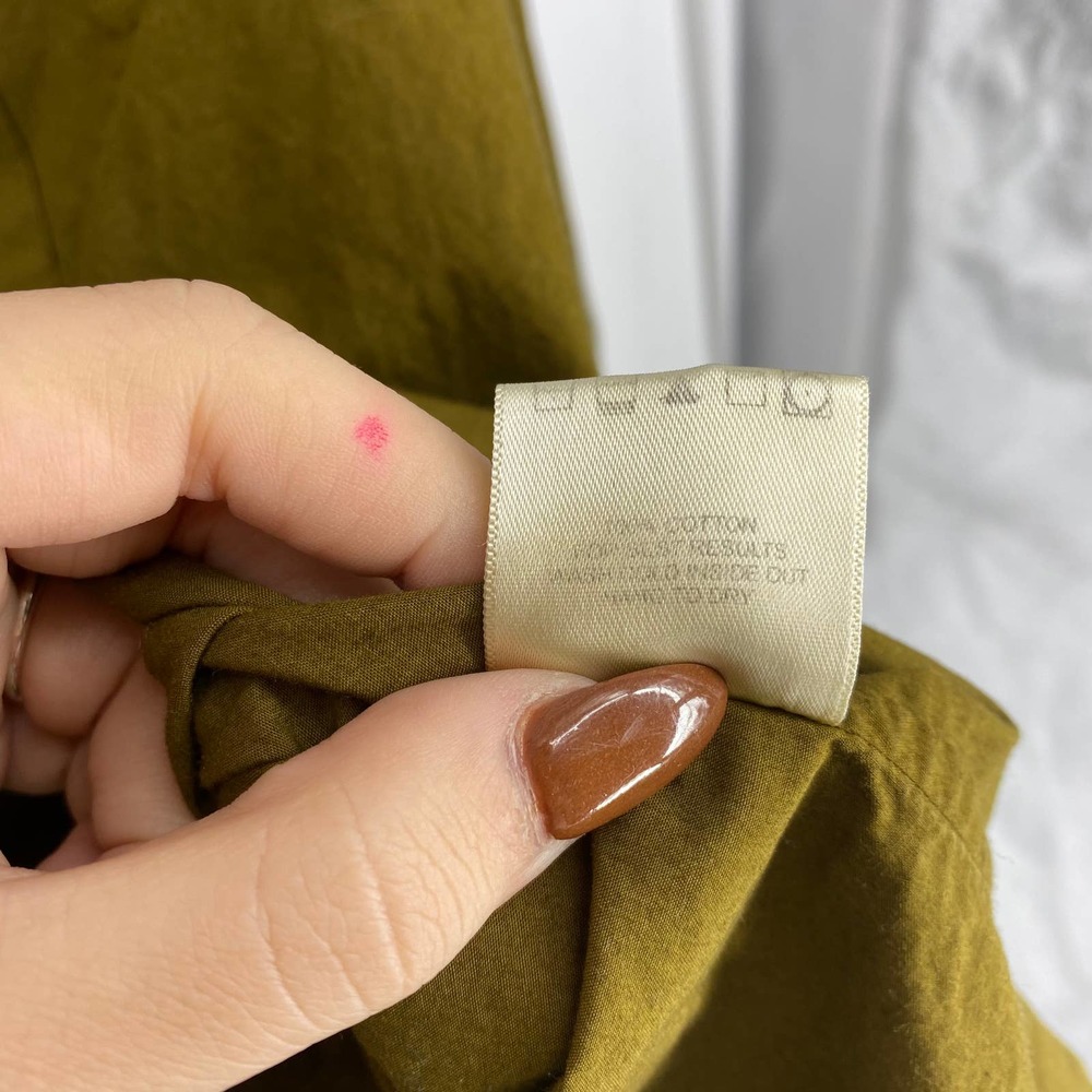 House of St. Clair Green Long Button Down top - Picture 6 of 8